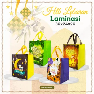 Tas Hampers Lebaran Premium Tas Parcel Idul Fitri Tas Spunbond Lebaran Laminasi 30x24x20