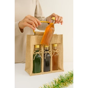 Tas Selempang goni kustom tas bingkisan Tas Jute Promosi Tas Packaging Botol Tas Kain Jute Custom Tas promosi event custom logo Tas Souvenir Mewah