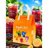 Custom Cooller Bag Laminasi di Indonesia Custom Tas Thermal Untuk Take Away Minuman