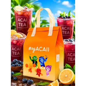 Custom Cooller Bag Laminasi di Indonesia Custom Tas Thermal Untuk Take Away Minuman